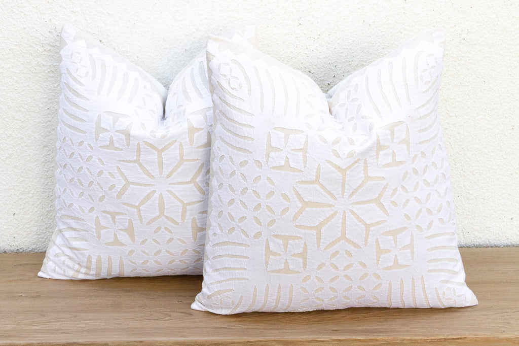 Heritage, Pair of Appliqué Pillow Covers