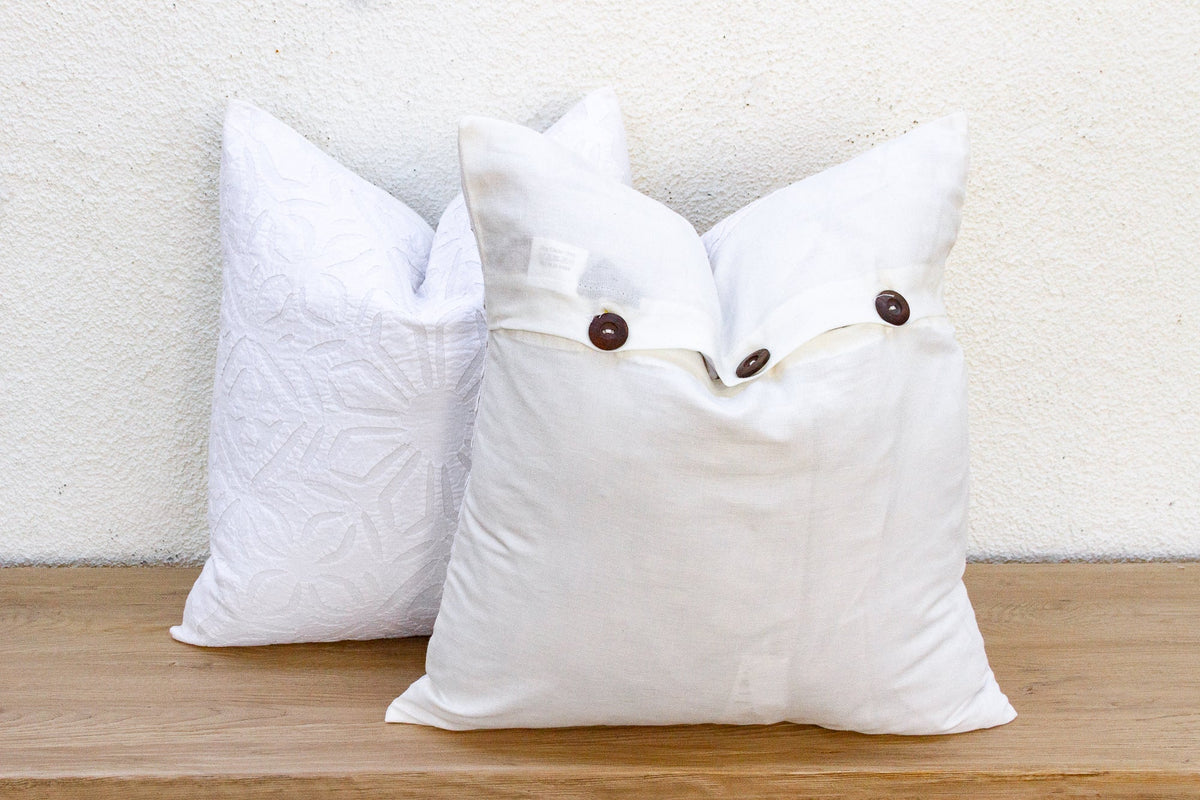 Diamond Weave, Pair of Appliqué Pillow Covers