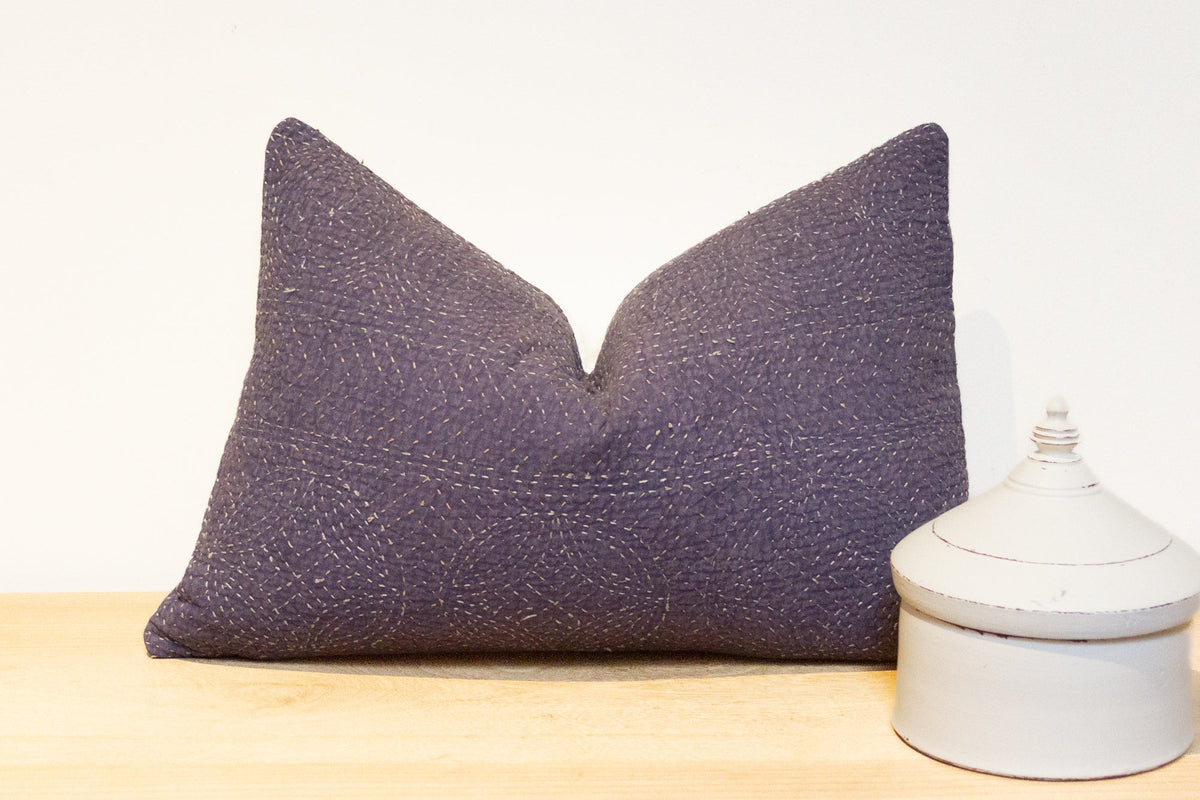 Lavender Hand-Stitched Pillow Cover