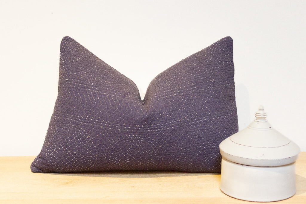 Lavender Hand-Stitched Pillow Cover