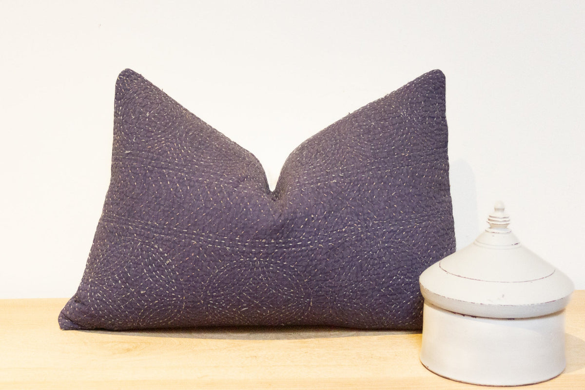Lavender Hand-Stitched Pillow Cover