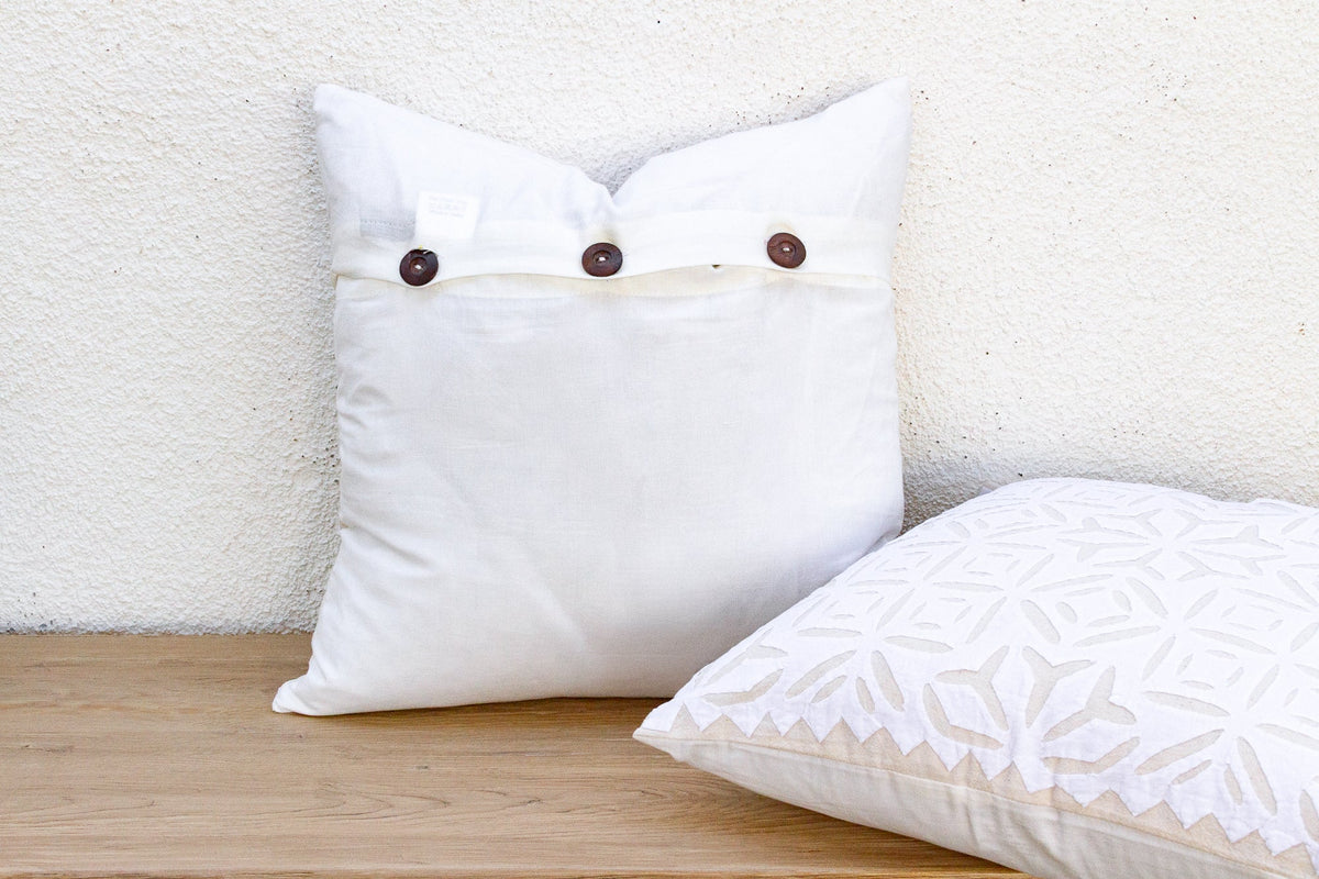 Lattice, Pair of Appliqué Pillow Covers