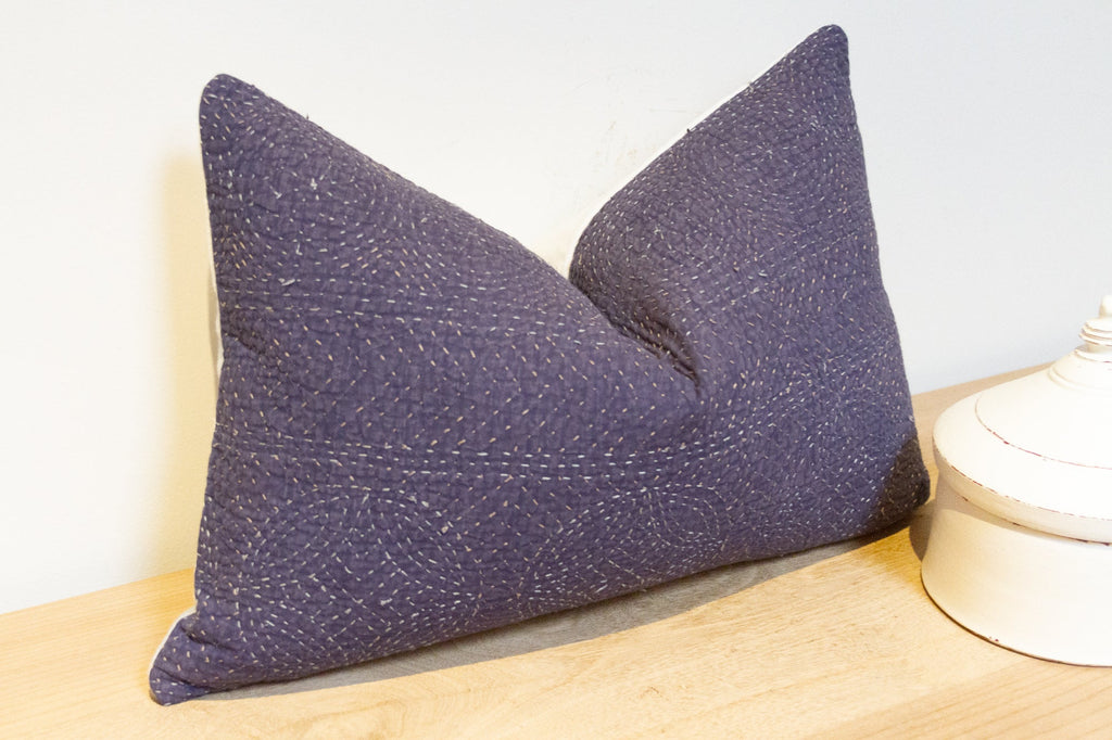 Lavender Hand-Stitched Pillow Cover