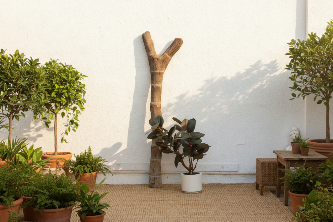 Antique Sculptural Dogan Ladder Post