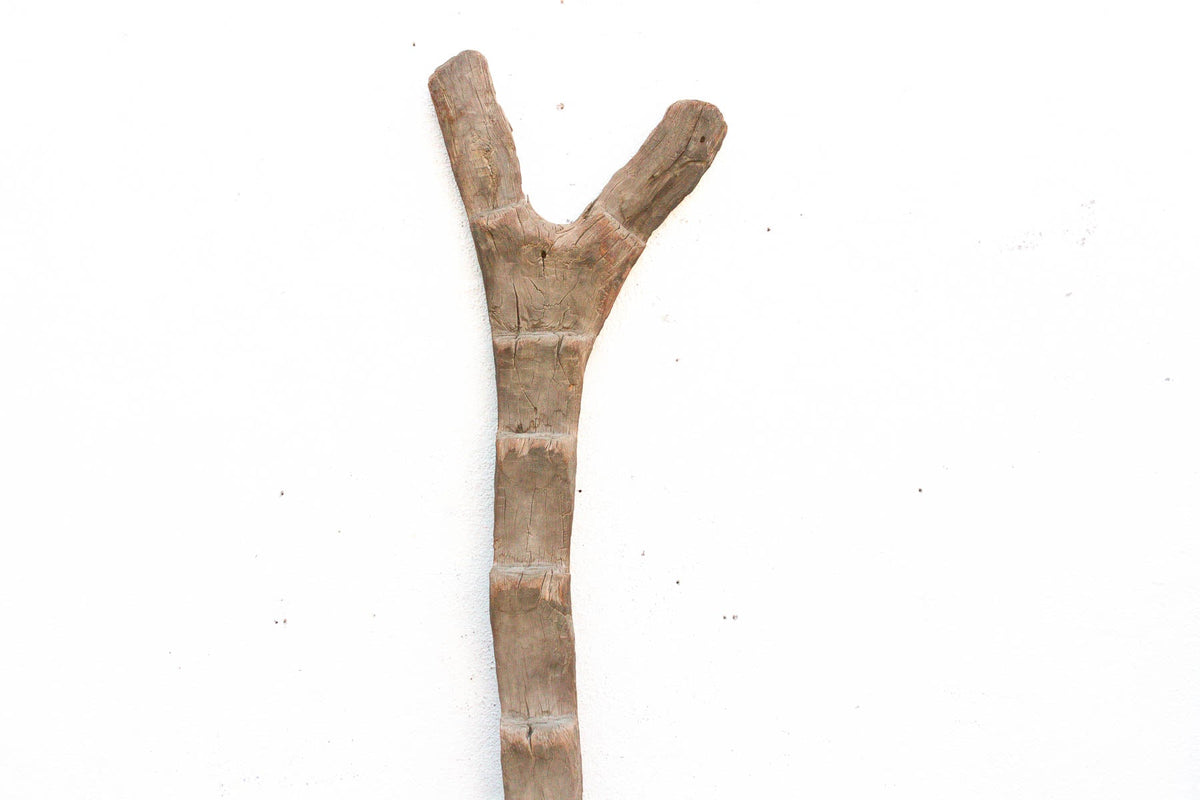 Antique Sculptural Dogan Ladder Post