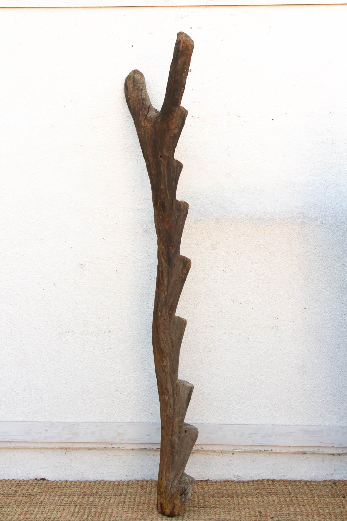 Antique Sculptural Dogan Ladder Post