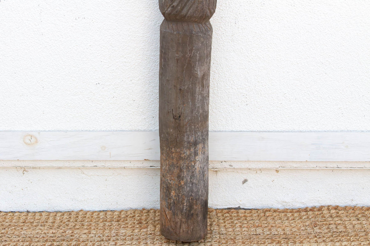 Antique 75" Tall Lobi Guardian Post