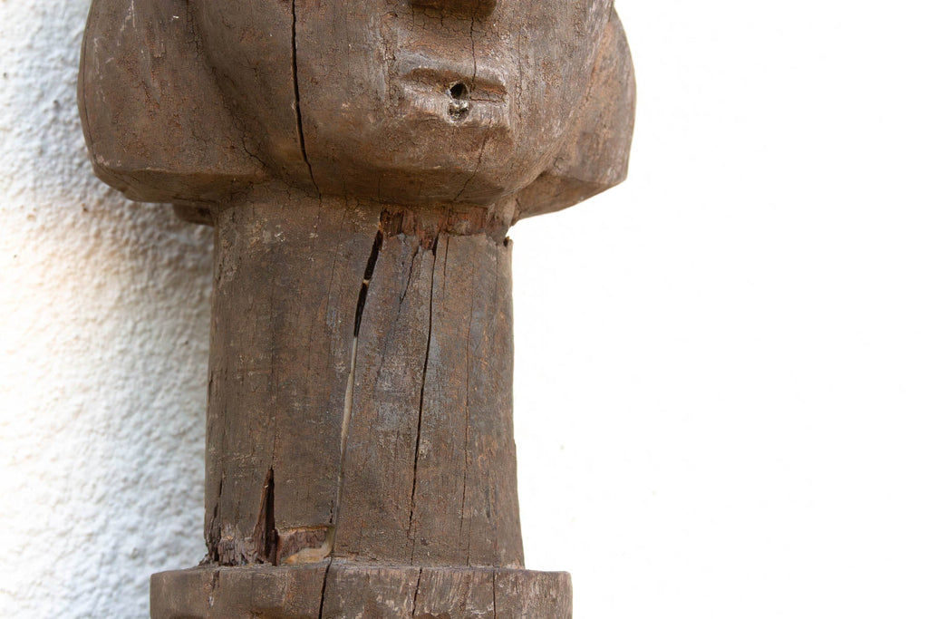 Antique 75" Tall Lobi Guardian Post