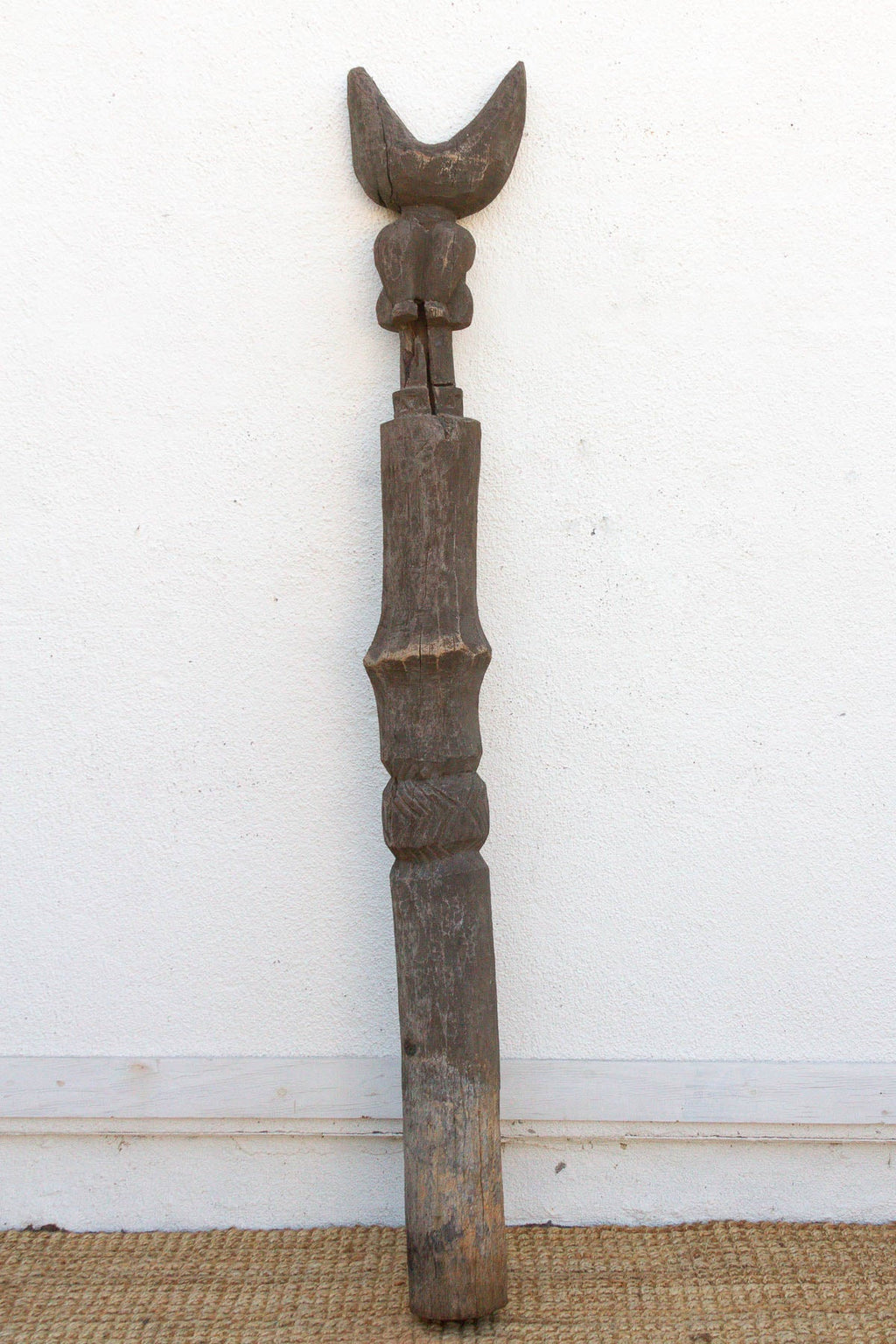 Antique 75" Tall Lobi Guardian Post