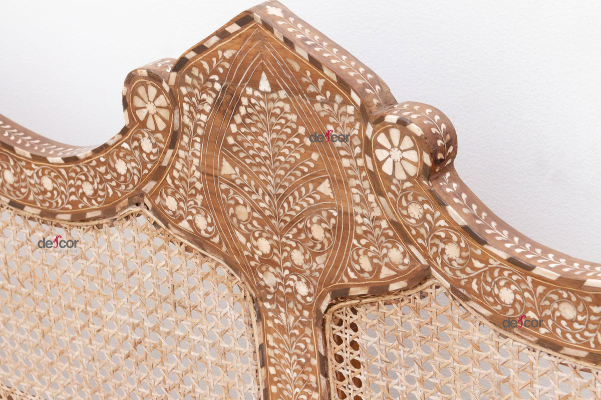 Exquisite Anglo-Indian Inlay Settee Bench