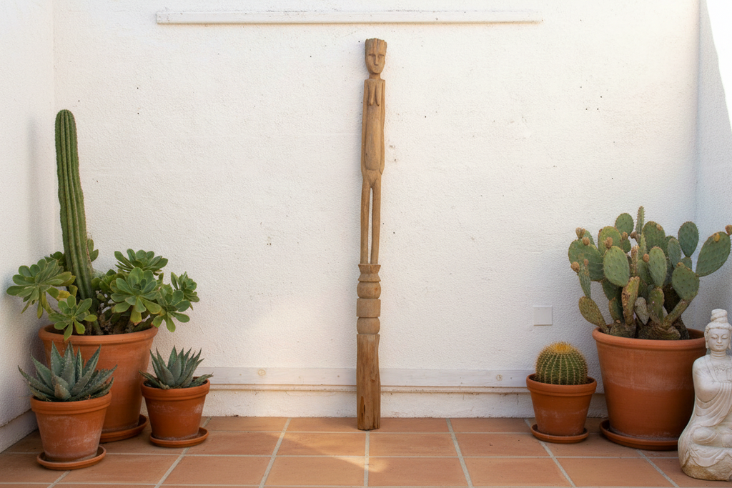 Antique Sun-Bleached Tribal Wurkun Slender Figure