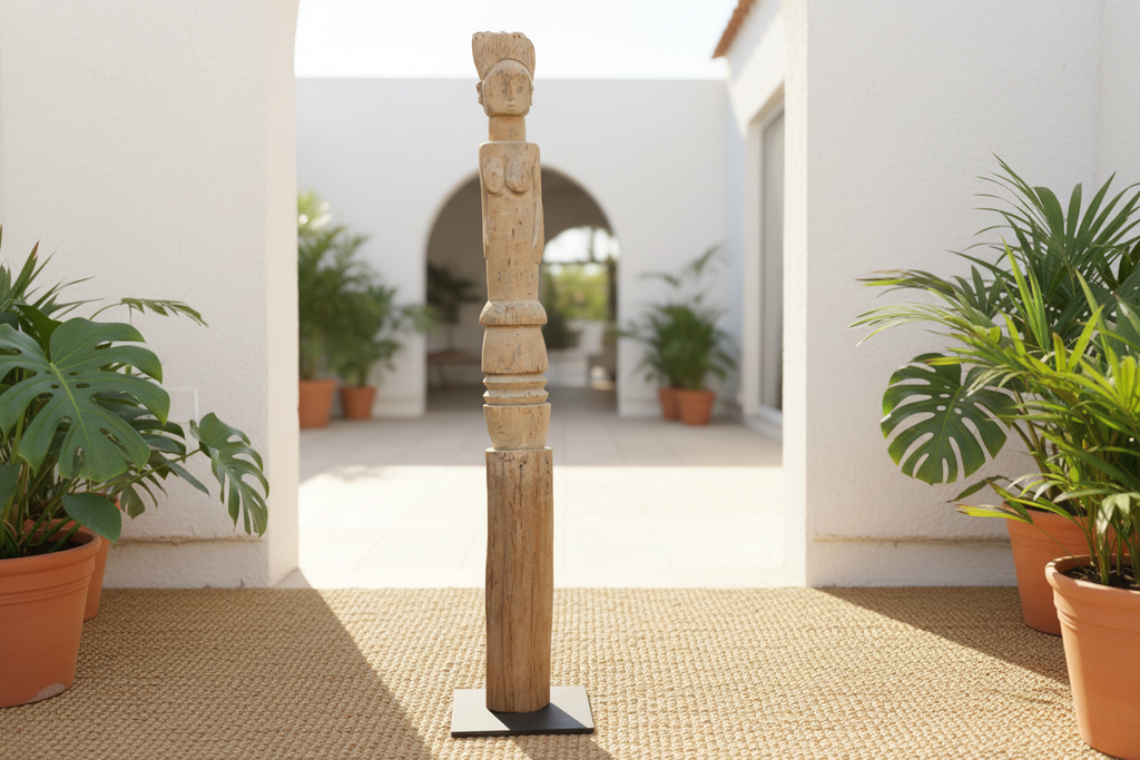 Early 20th Century African Wurkun Figure on Custom Stand