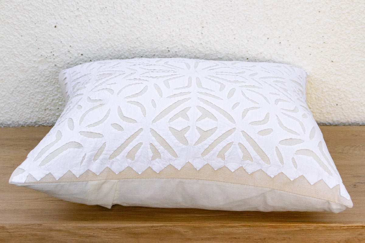 Jasmine Whisper Applique Pillow Cover