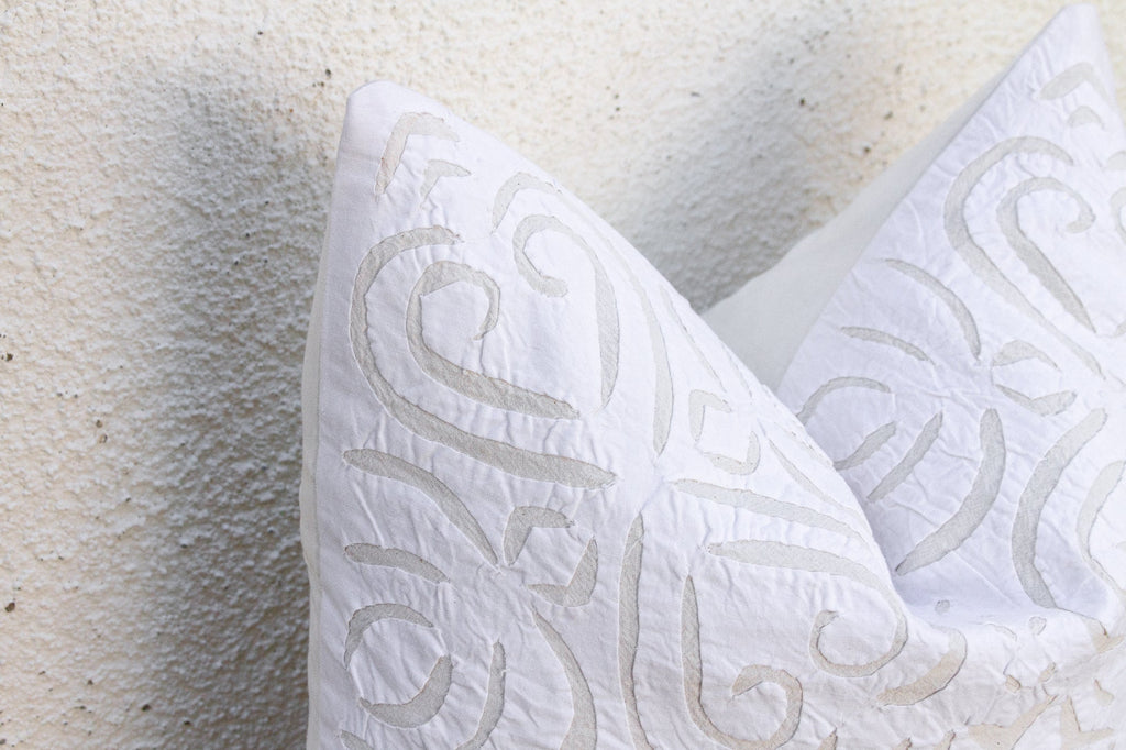 Gulmohar Applique Pillow Cover