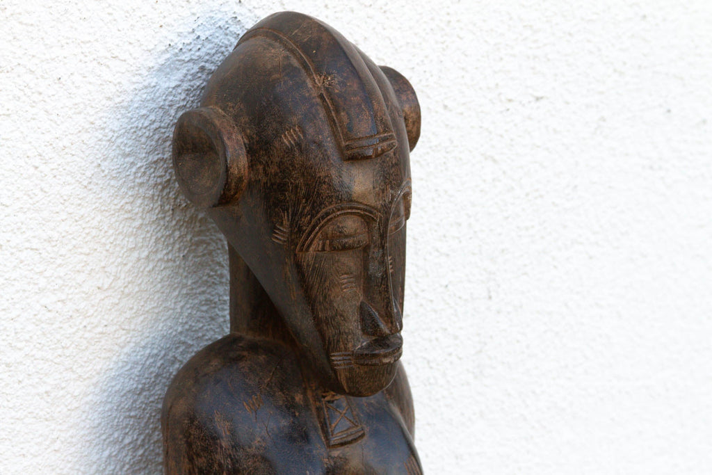 Antique Semi-Abstract Mumuye Guardian Figure