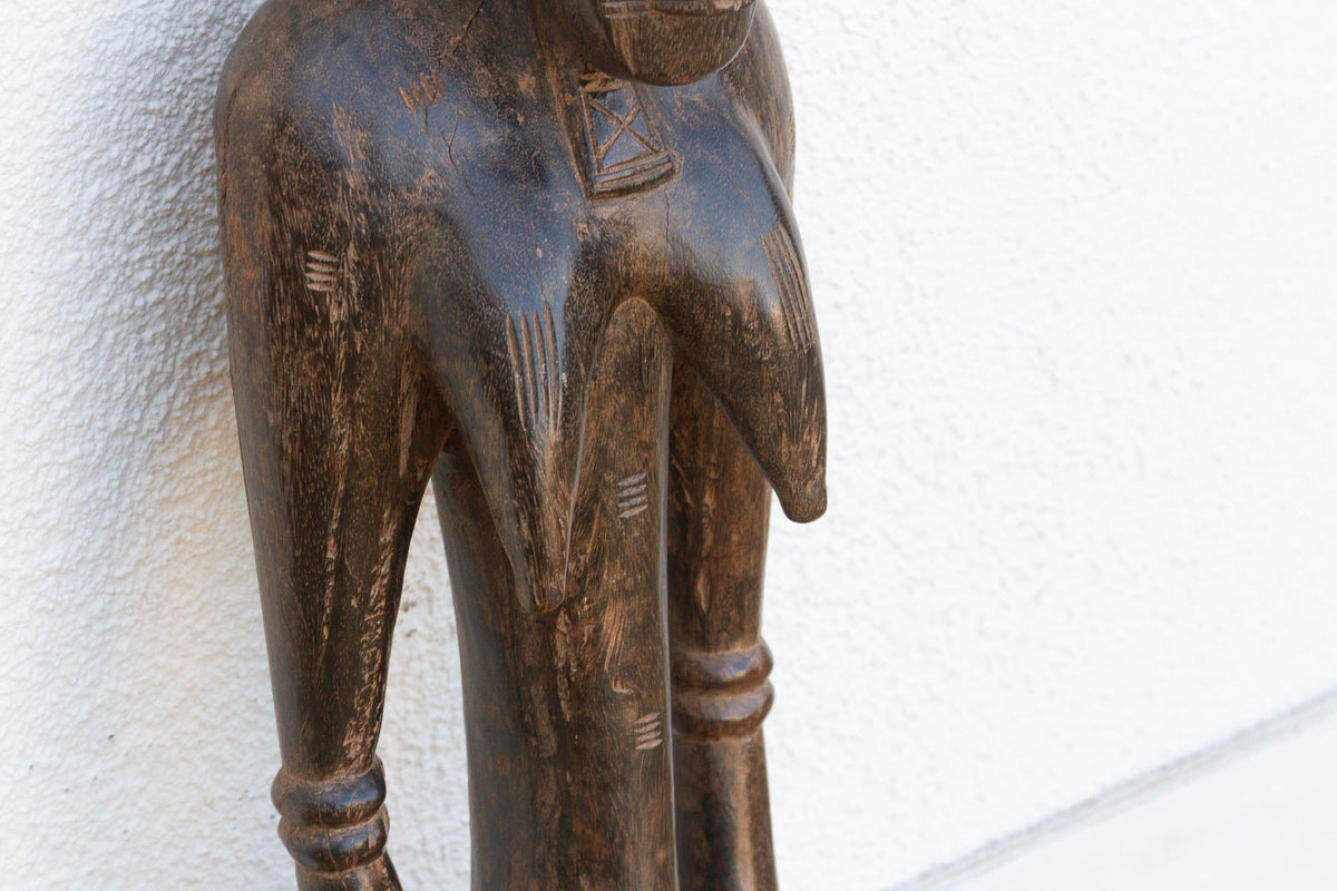 Antique Semi-Abstract Mumuye Guardian Figure