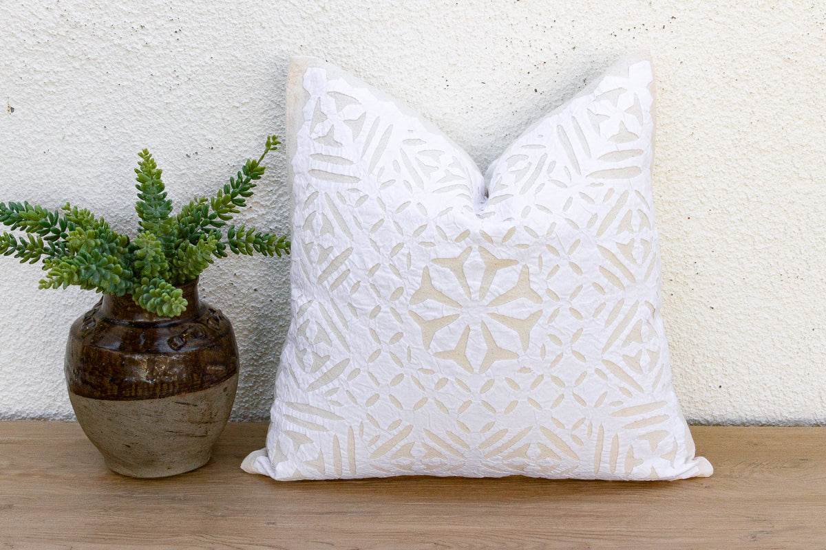 Kesar Bloom Applique Pillow Cover