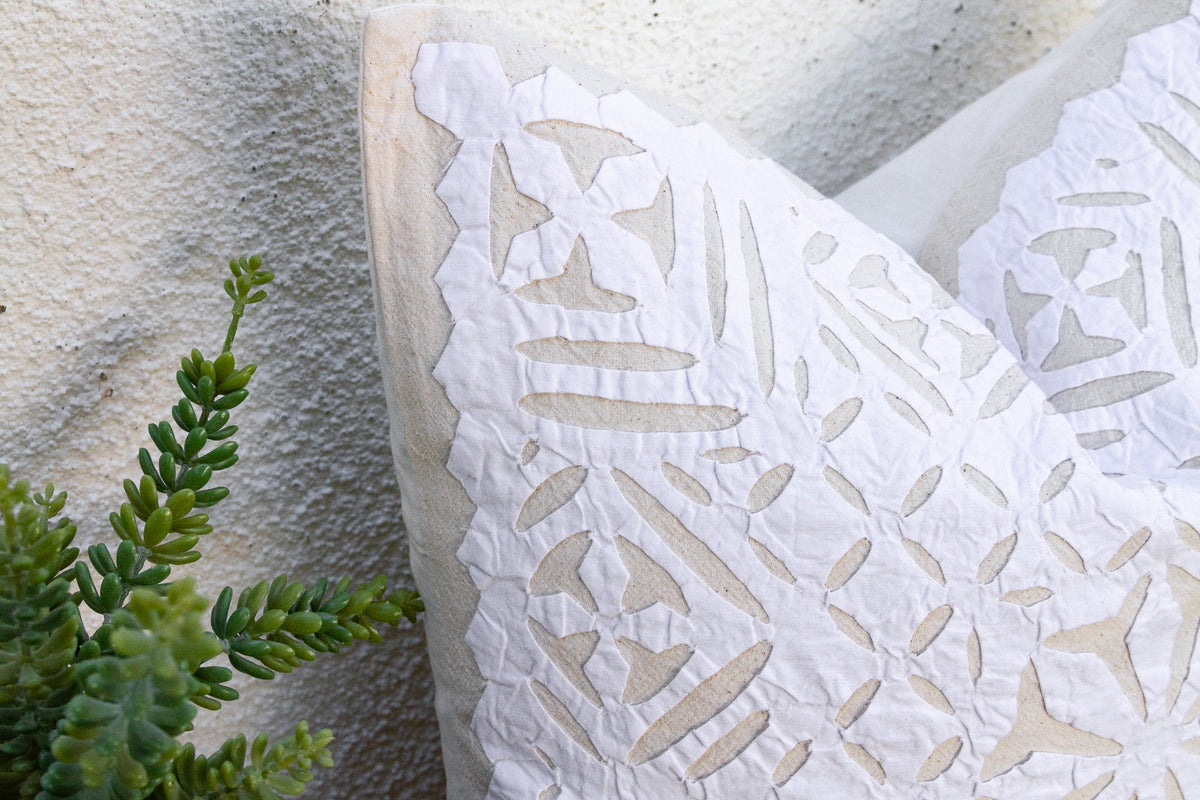 Kesar Bloom Applique Pillow Cover
