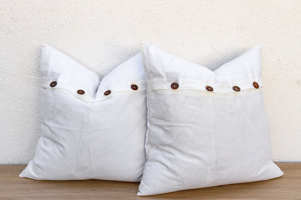 Rajwari Rose, Pair of Appliqué Pillow Covers