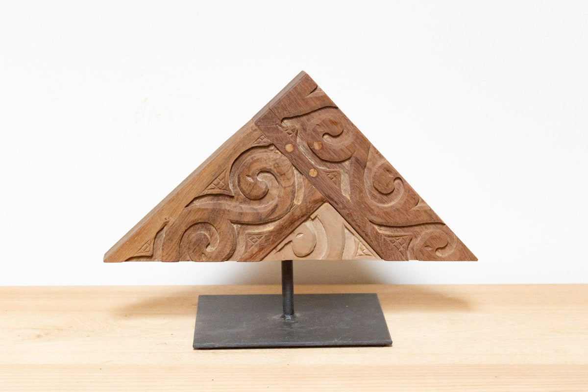 Carved Wood Pediment on Stand