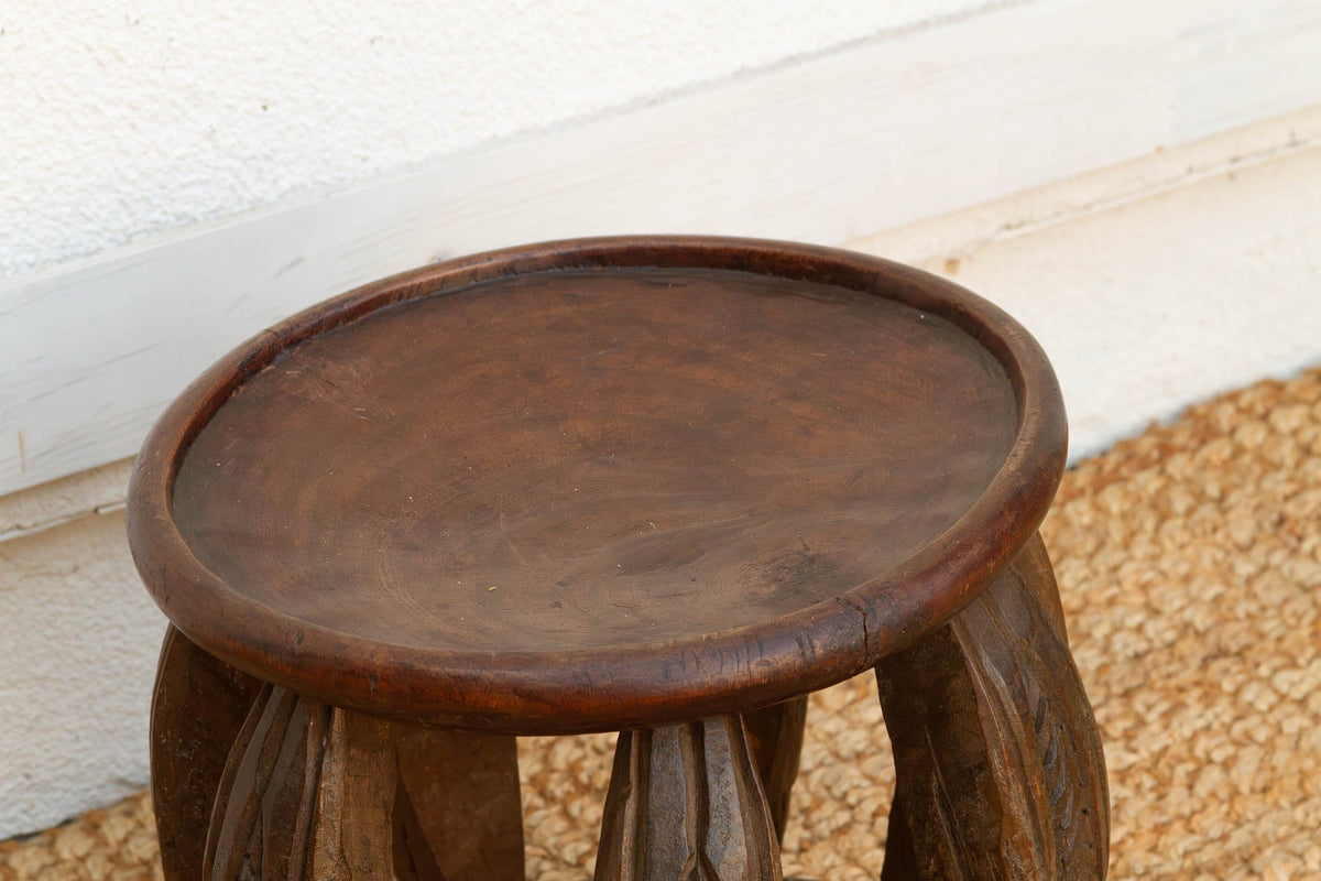 Antique Rustic Minimalist Lobi Stool (Trade)
