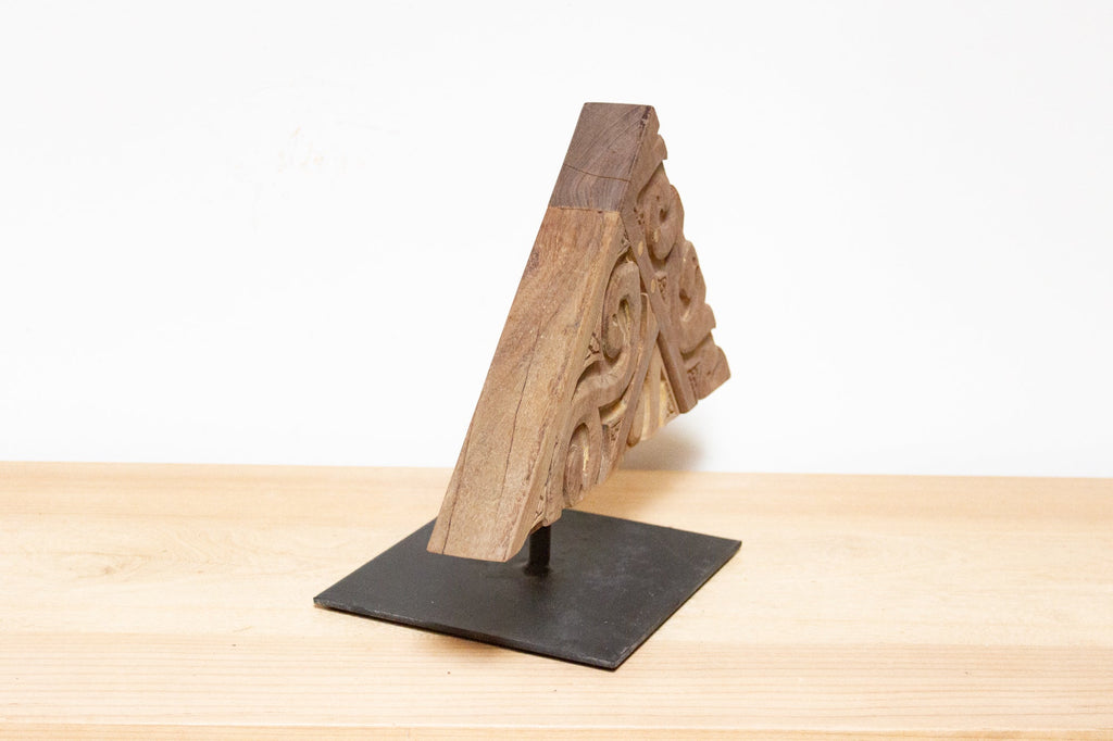 Carved Wood Pediment on Stand