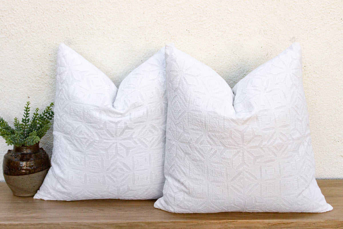Spring Time, Pair of Appliqué Pillow Covers