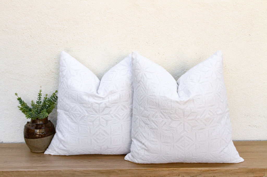 Spring Time, Pair of Appliqué Pillow Covers