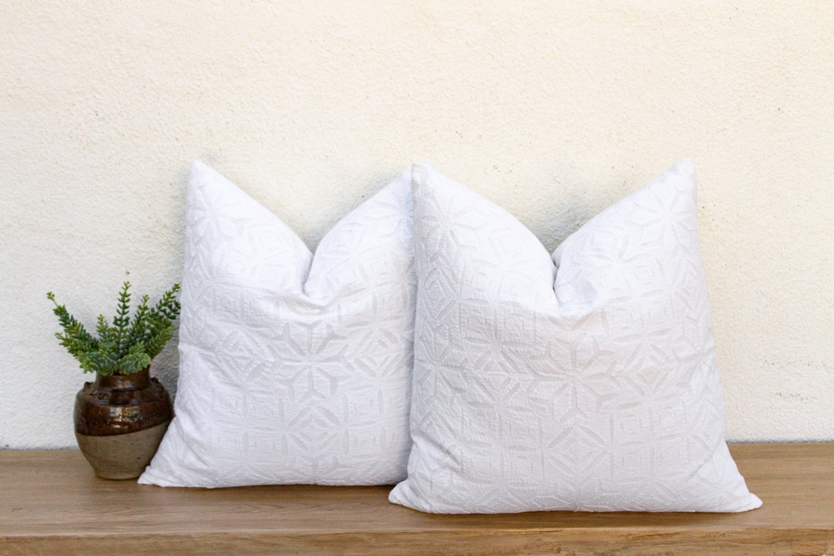Spring Time, Pair of Appliqué Pillow Covers