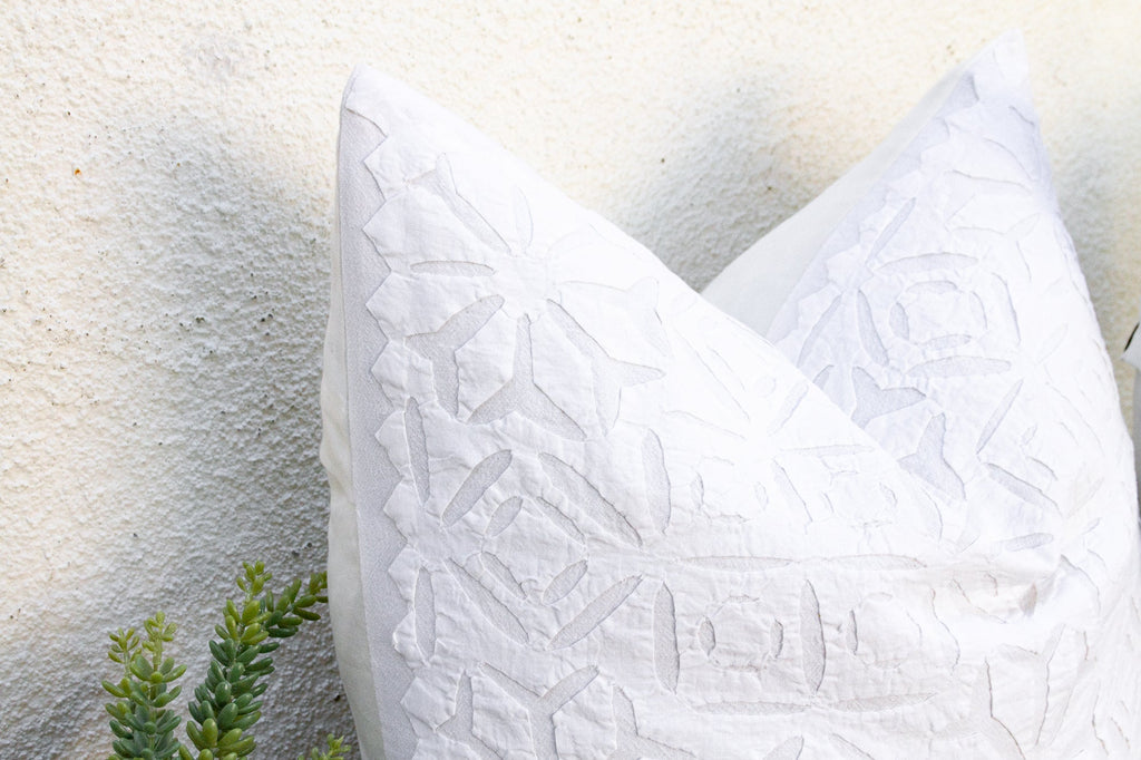 Spring Time, Pair of Appliqué Pillow Covers