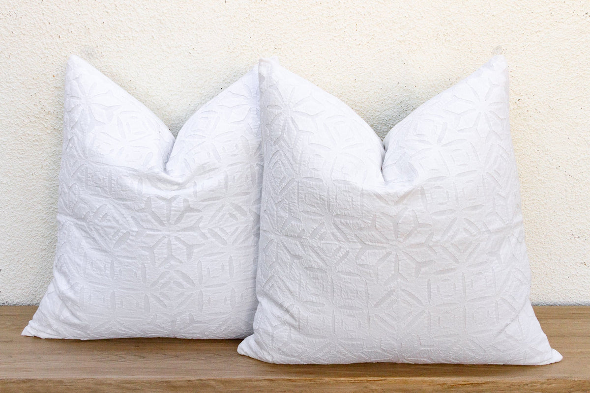 Spring Time, Pair of Appliqué Pillow Covers