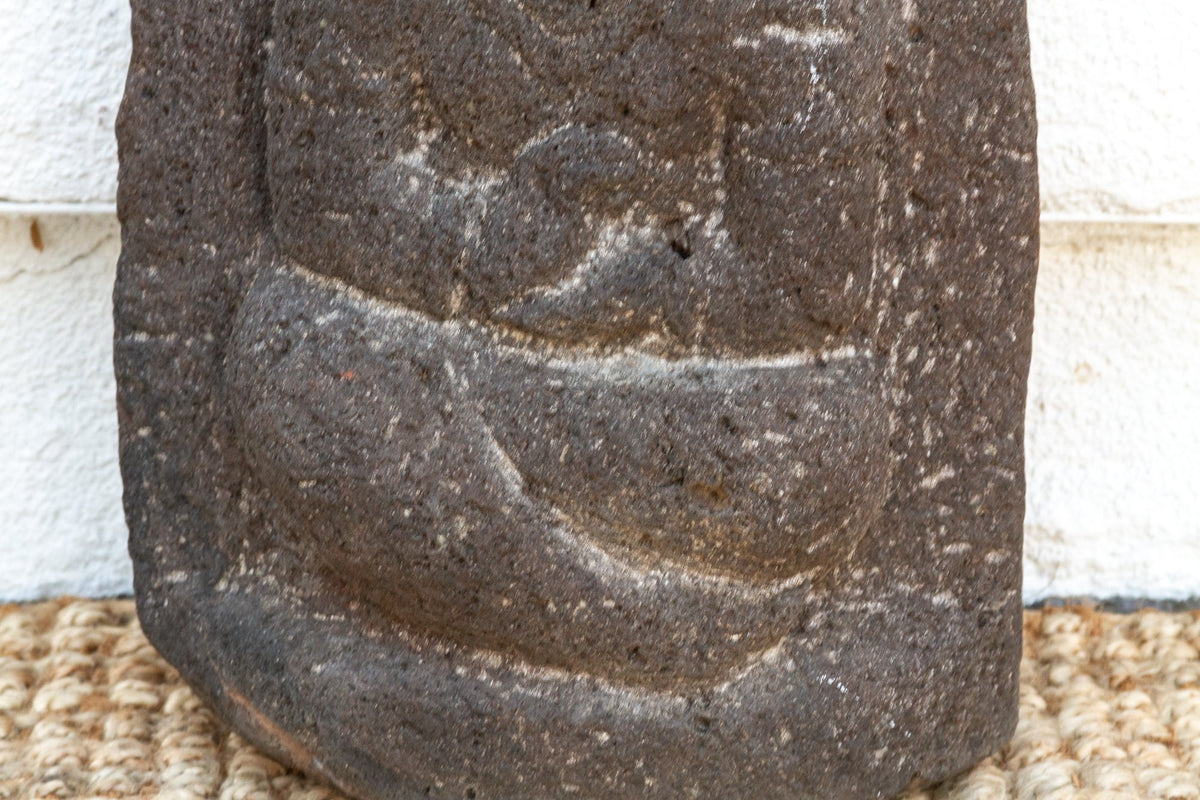 Antique Volcanic Stone Buddha Statue
