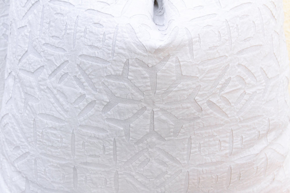 Lattice Flower, Pair of Appliqué Pillow Covers