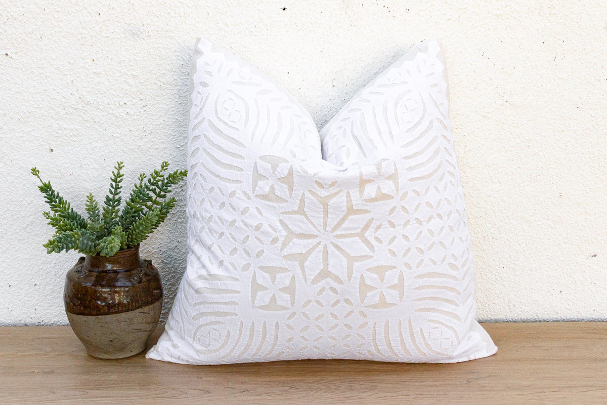 Desert Star Appliqué Pillow Cover