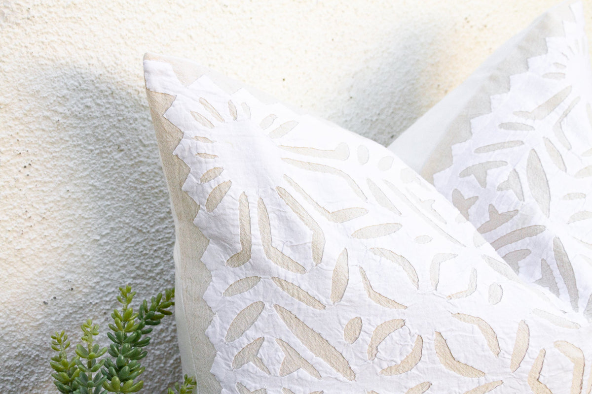 Blossom Array Appliqué Pillow Cover