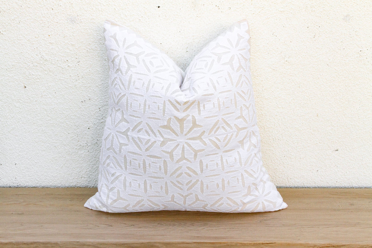 Desert Geometry Appliqué Pillow Cover