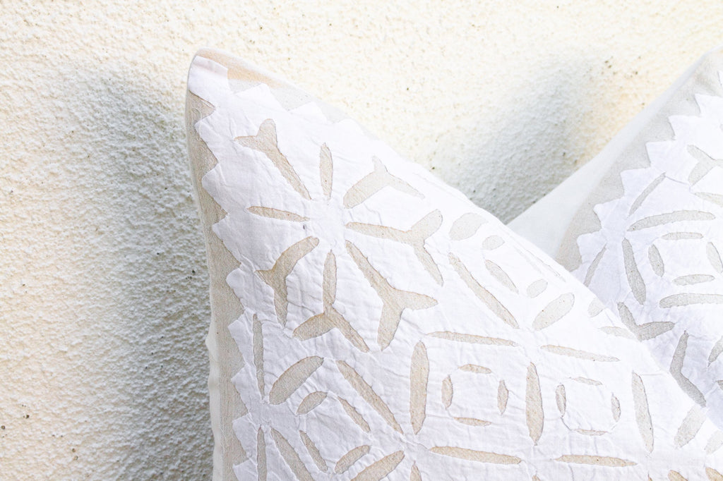 Desert Geometry Appliqué Pillow Cover