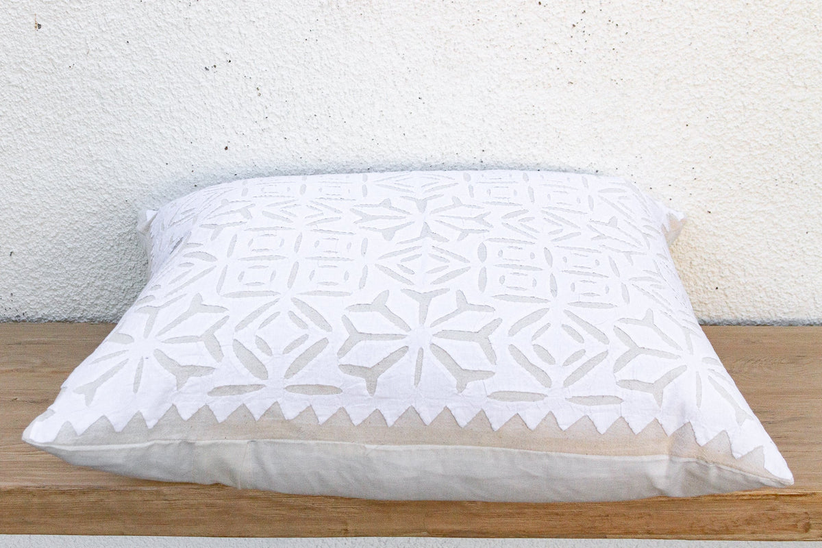 Desert Geometry Appliqué Pillow Cover