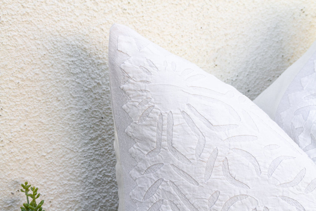 Meadow Bloom Appliqué Pillow Cover