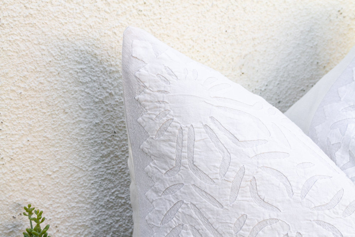 Meadow Bloom Appliqué Pillow Cover