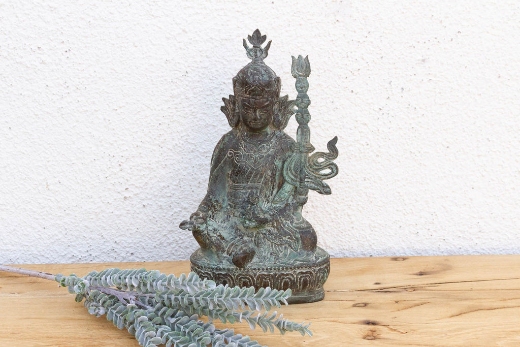 Antique Rich Verdigris Bronze Buddha (Trade)