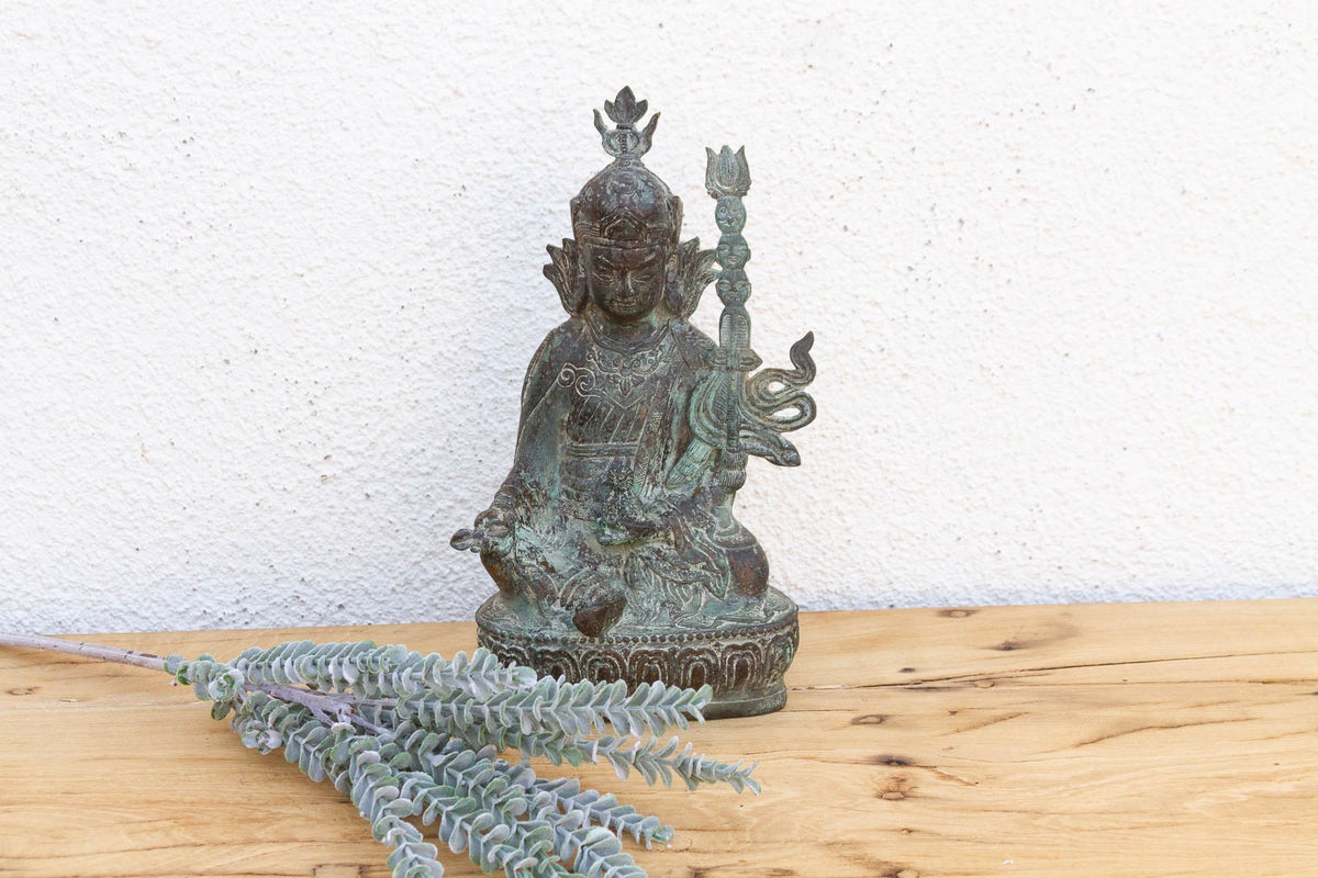 Antique Rich Verdigris Bronze Buddha (Trade)