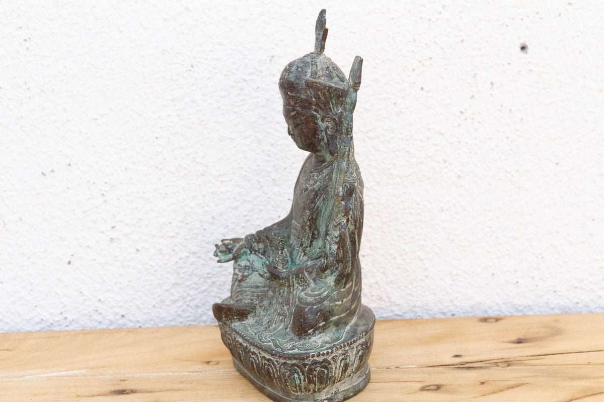 Antique Rich Verdigris Bronze Buddha (Trade)