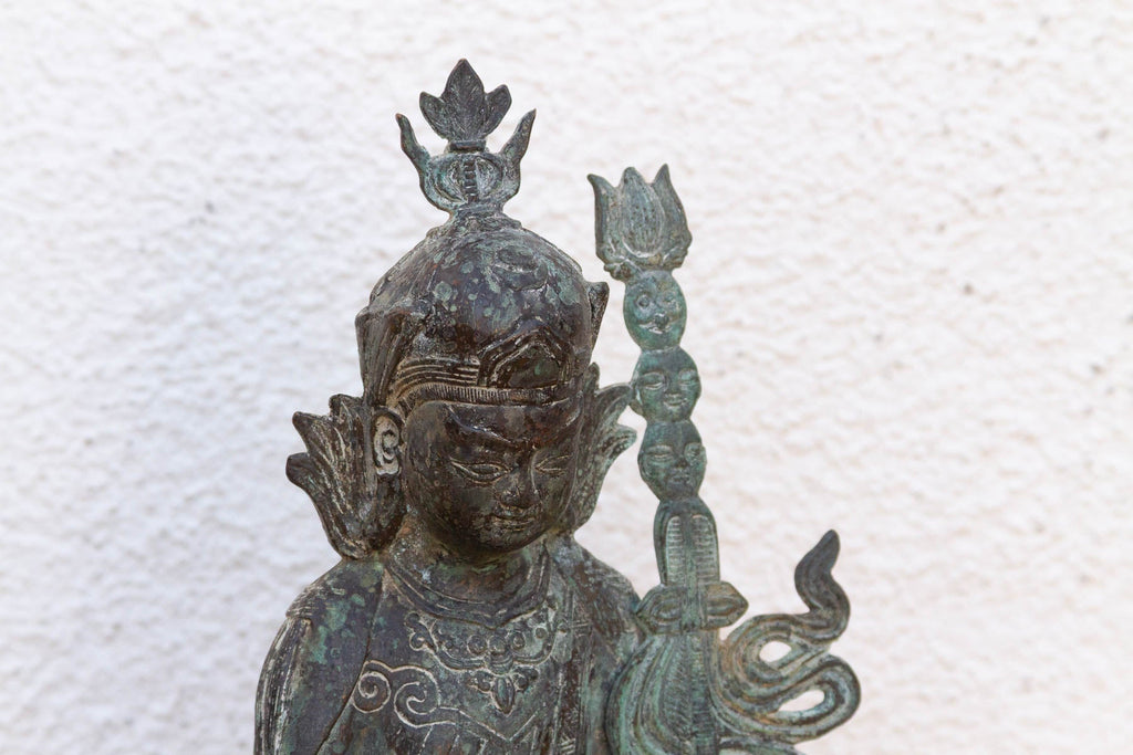 Antique Rich Verdigris Bronze Buddha (Trade)