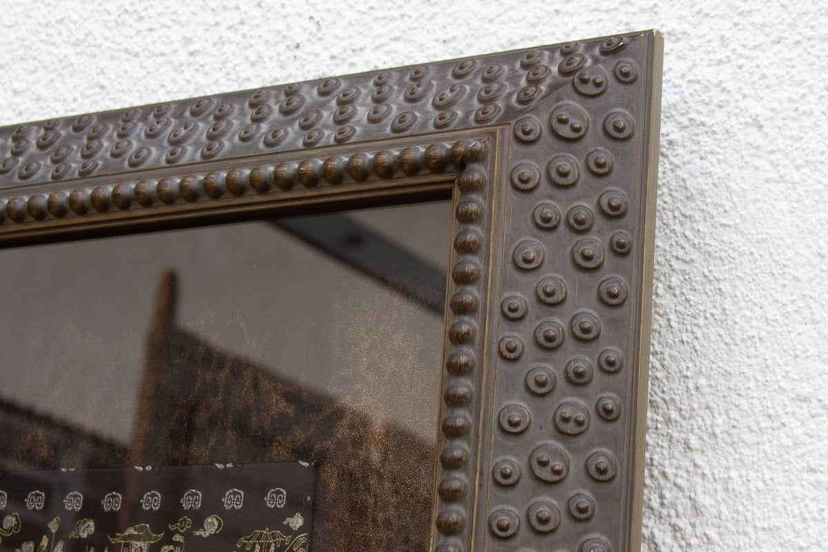 Framed Antique Lion Head Door Pulls