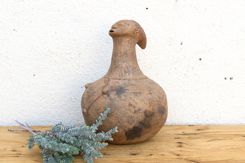 Antique Mangbetu Anthropomorphic Terracotta Vessel