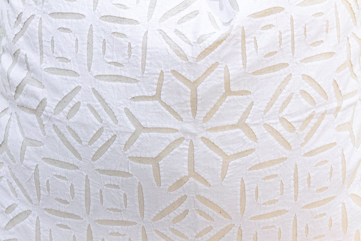 Starry Blossom Appliqué Pillow Cover