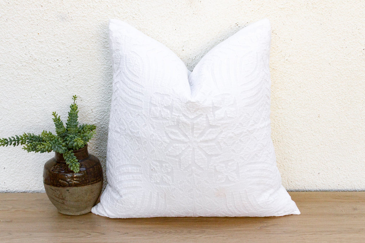 Creama Orchid Appliqué Pillow Cover