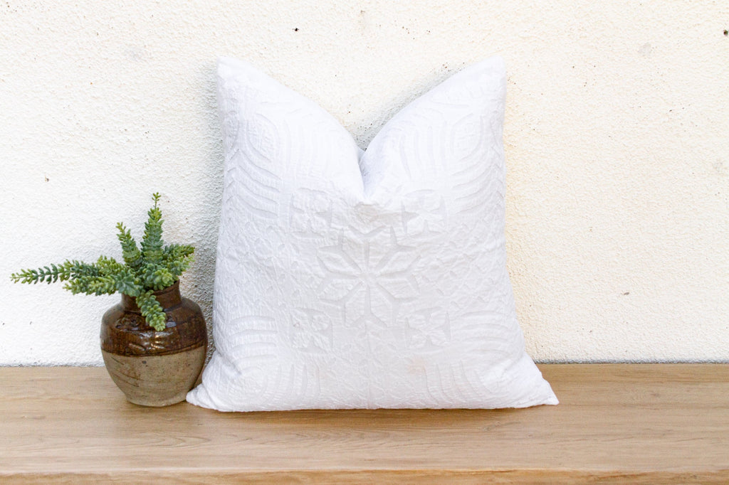 Creama Orchid Appliqué Pillow Cover