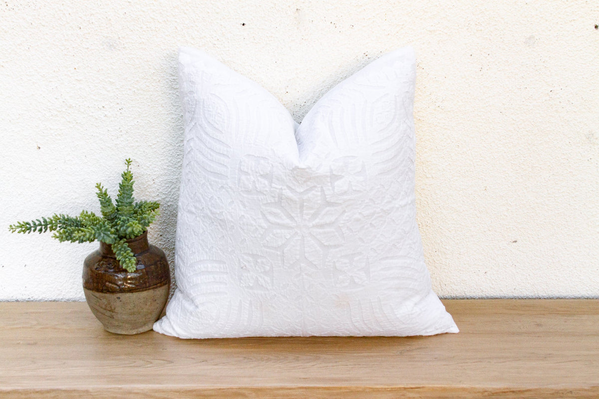 Creama Orchid Appliqué Pillow Cover